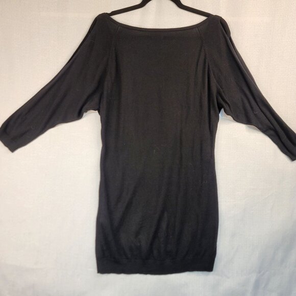 Express Black Open Shoulder Dolman Sleeve Top Medium - Picture 4 of 11
